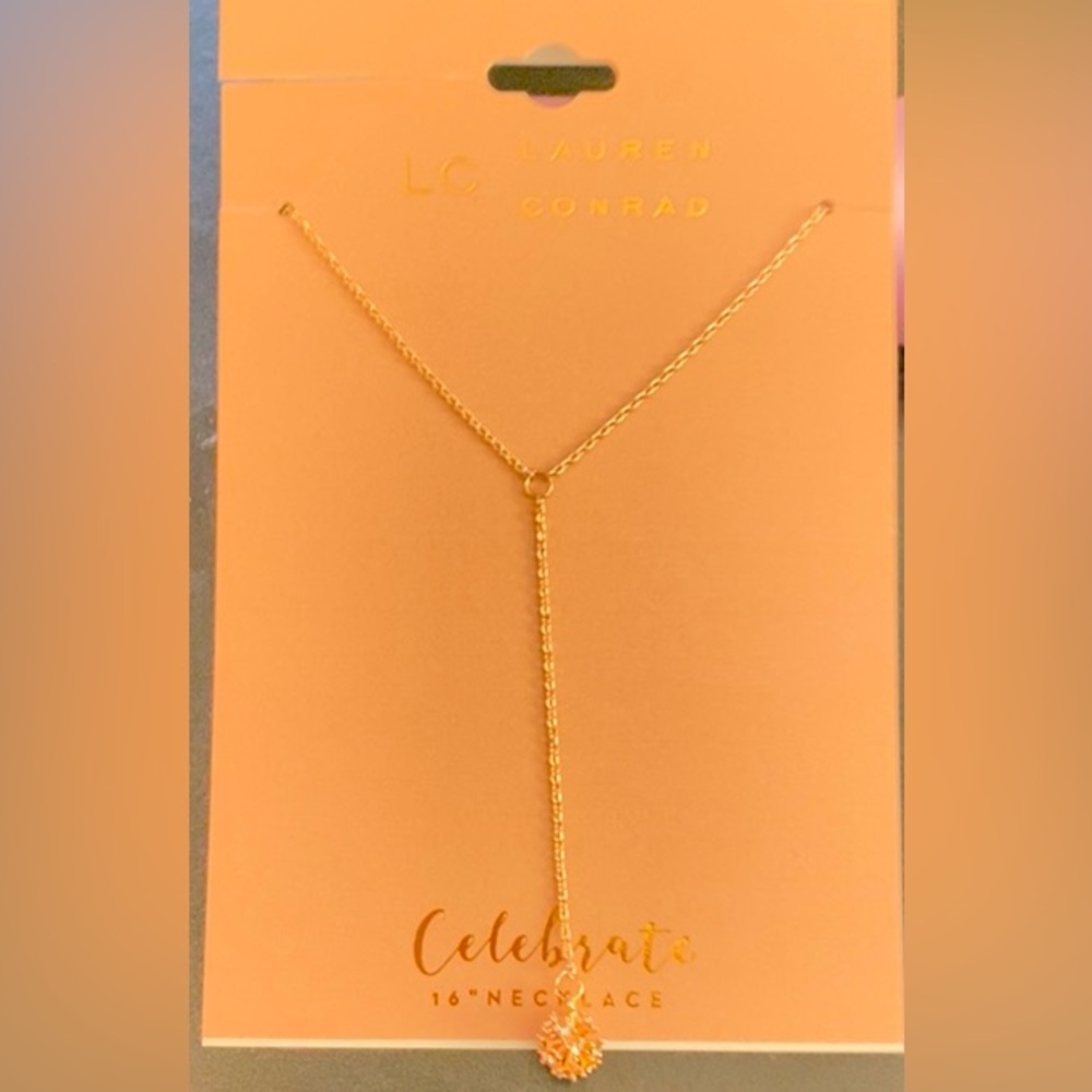 LC Lauren Conrad rose gold necklace NWT